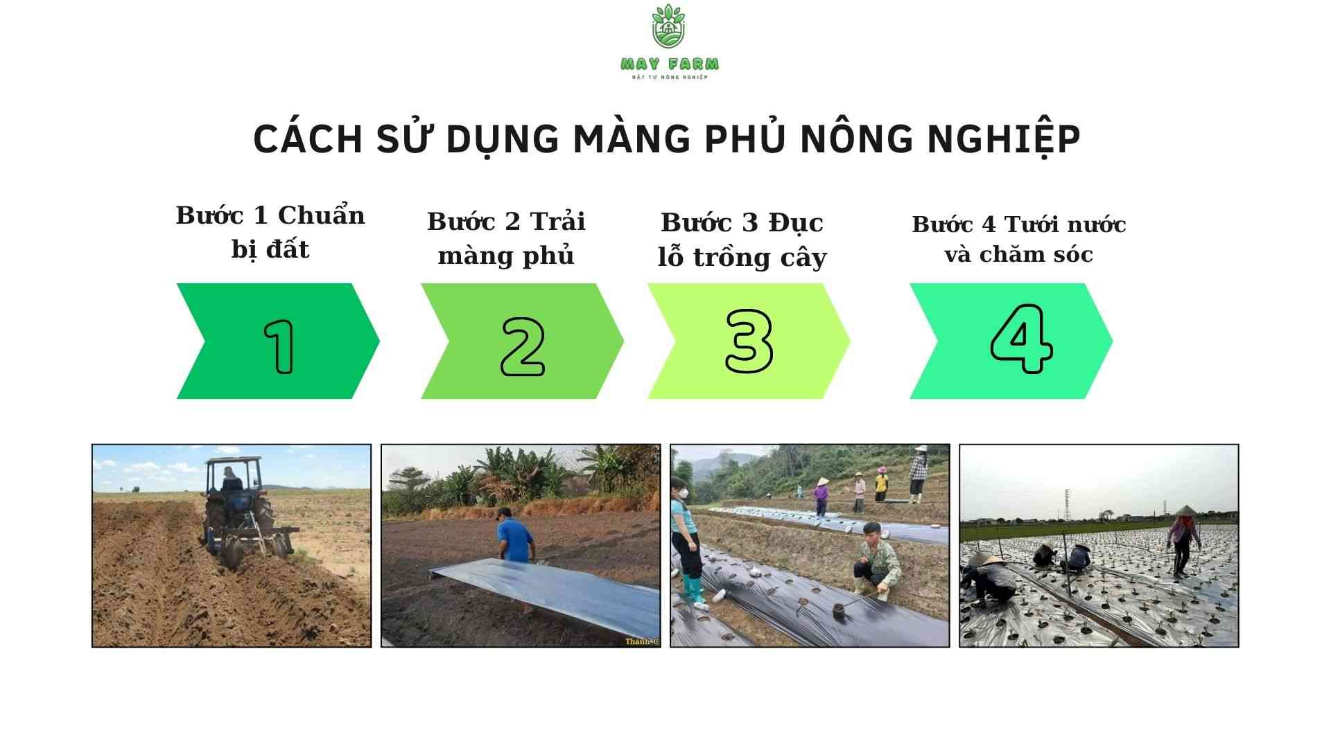  Cách sử dụng màng phủ nông nghiệp