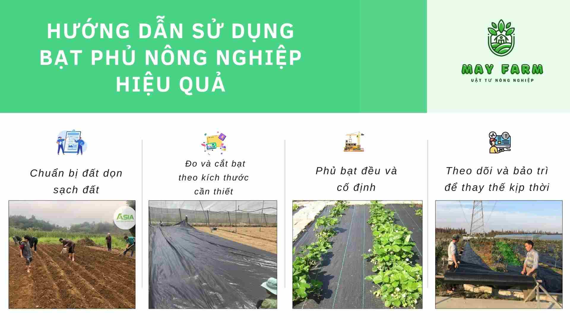 Hướng dẫn sử dụng bạt phủ nông nghiệp hiệu quả