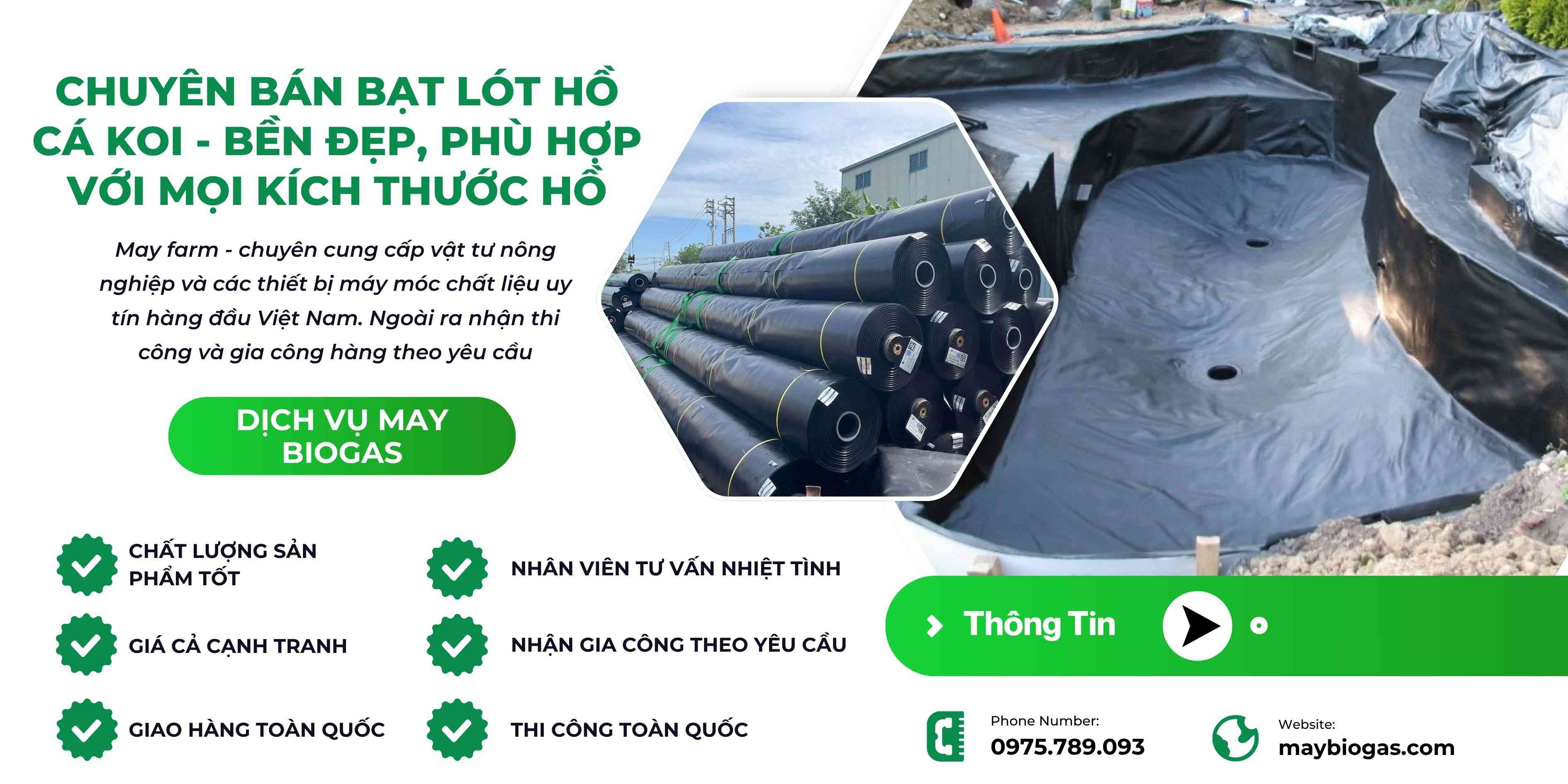 Chuyên Bán Bạt Lót Hồ Cá Koi - Bền Đẹp, Phù Hợp Với Mọi Kích Thước Hồ