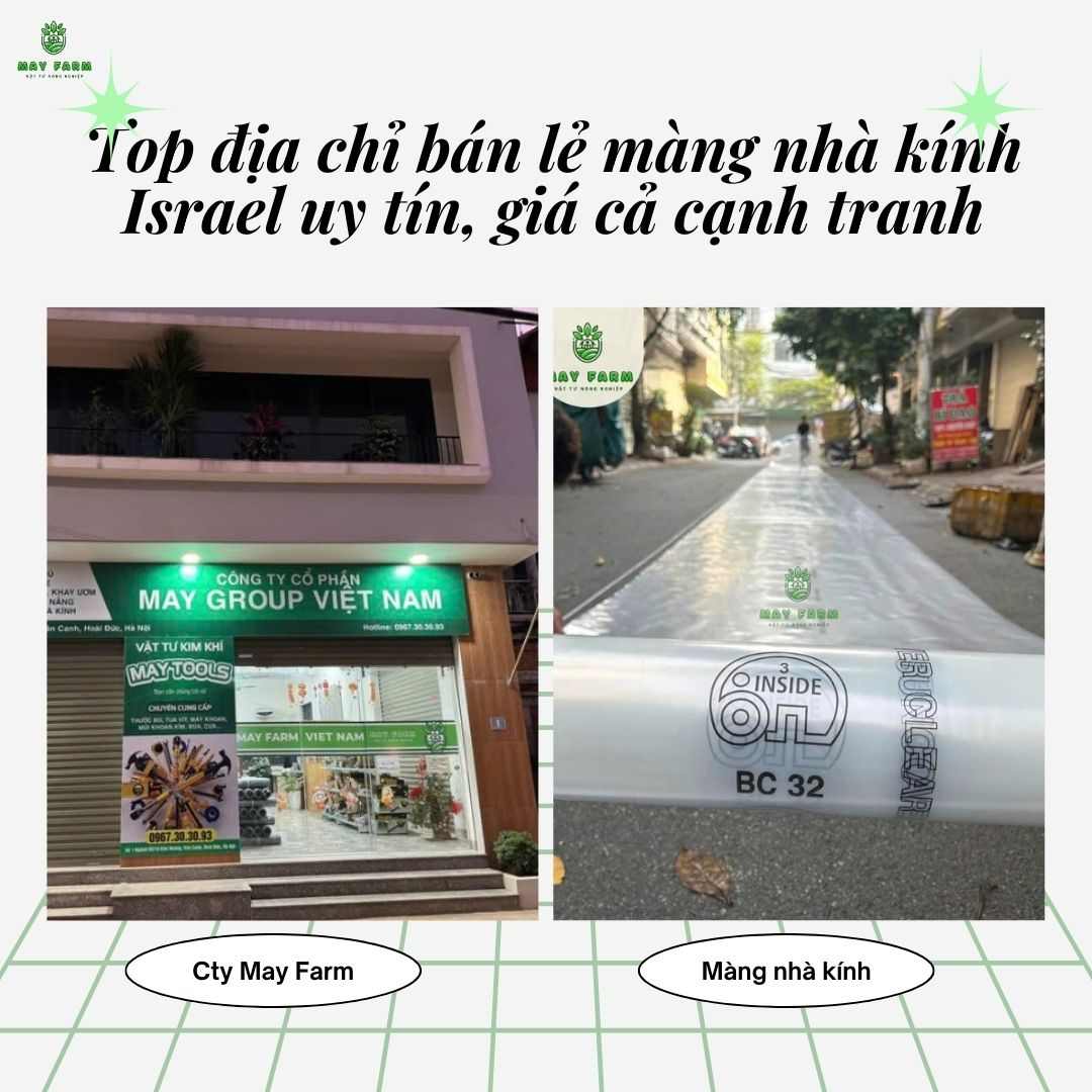 Top địa chỉ bán lẻ màng nhà kính Israel 