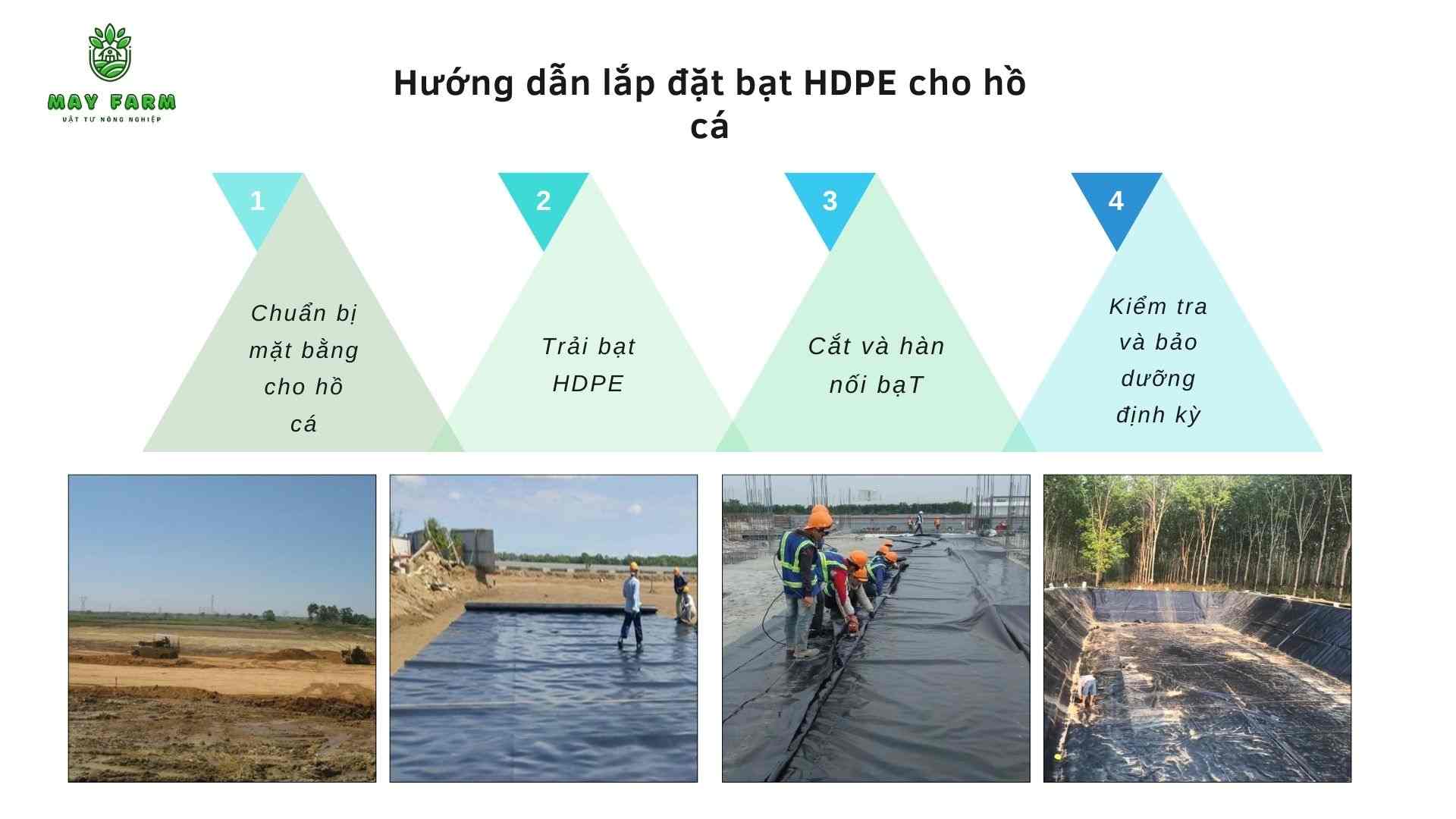 Hướng dẫn lắp đặt bạt HDPE cho hồ cá