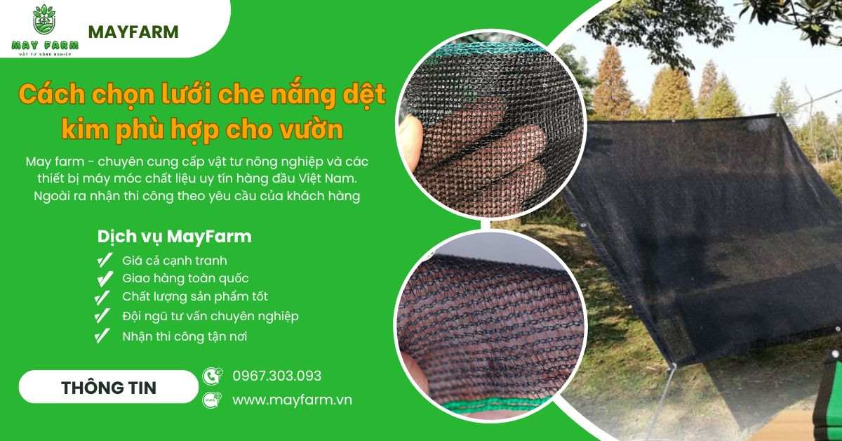 Cách chọn lưới che nắng dệt kim phù hợp cho vườn 