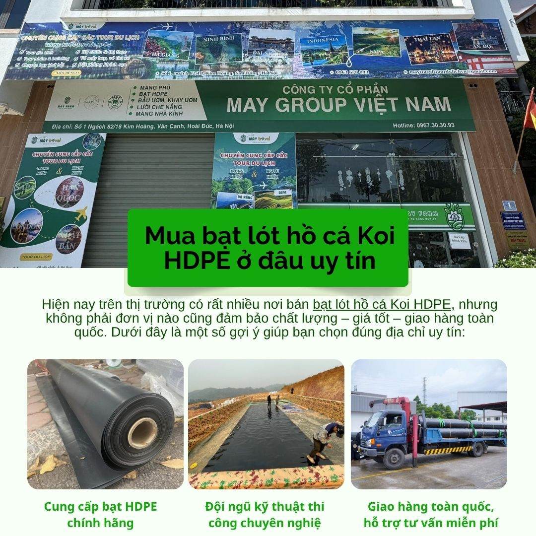 Mua bạt lót hồ cá Koi HDPE ở đâu uy tín