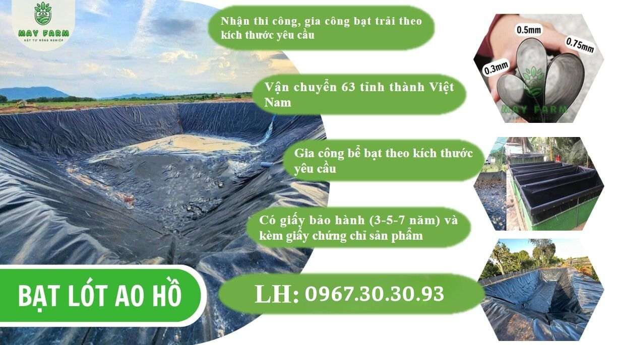 Bạt lót hồ cá và cách tính bạt lót hồ cá