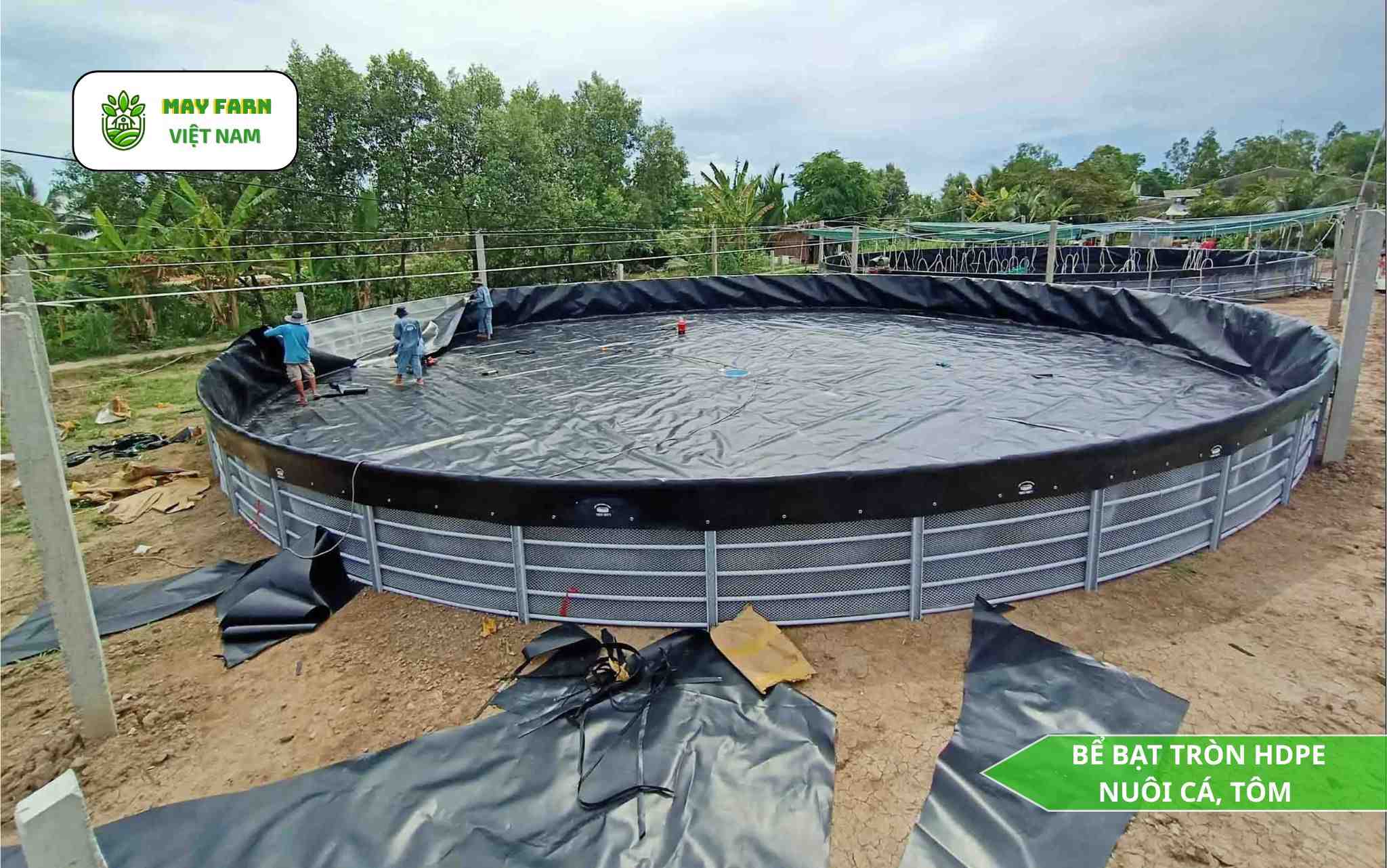 Giới thiệu bể bạt tròn HDPE nuôi cá, tôm