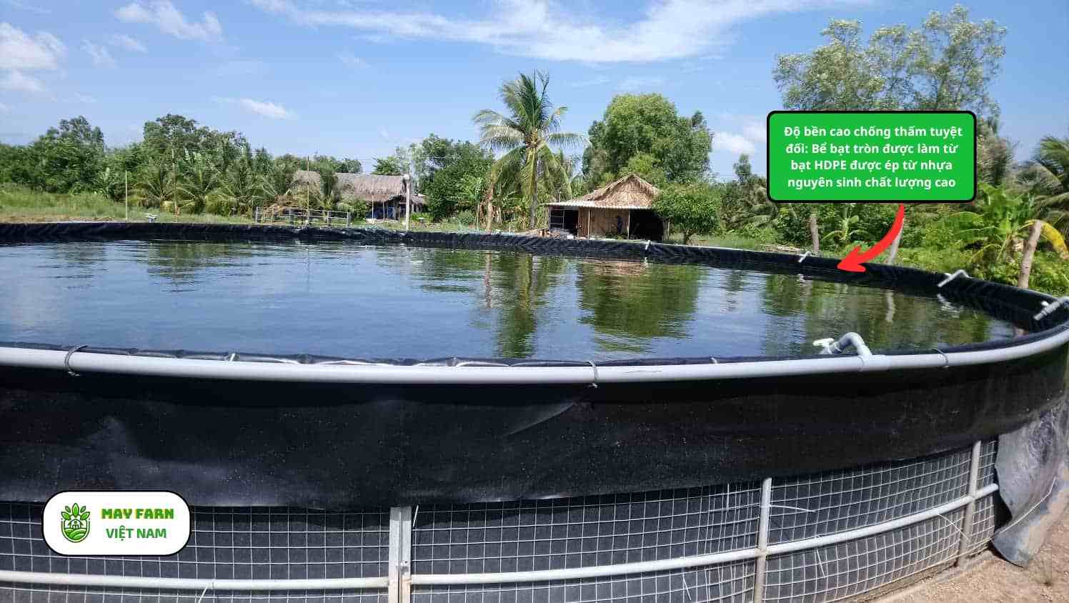  Ưu điểm nổi bật của bể bạt tròn HDPE nuôi cá tôm