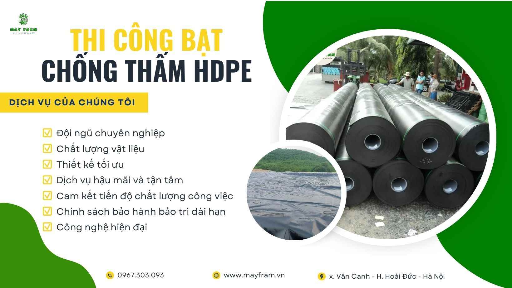 Thi công bạt chống thấm HDPE