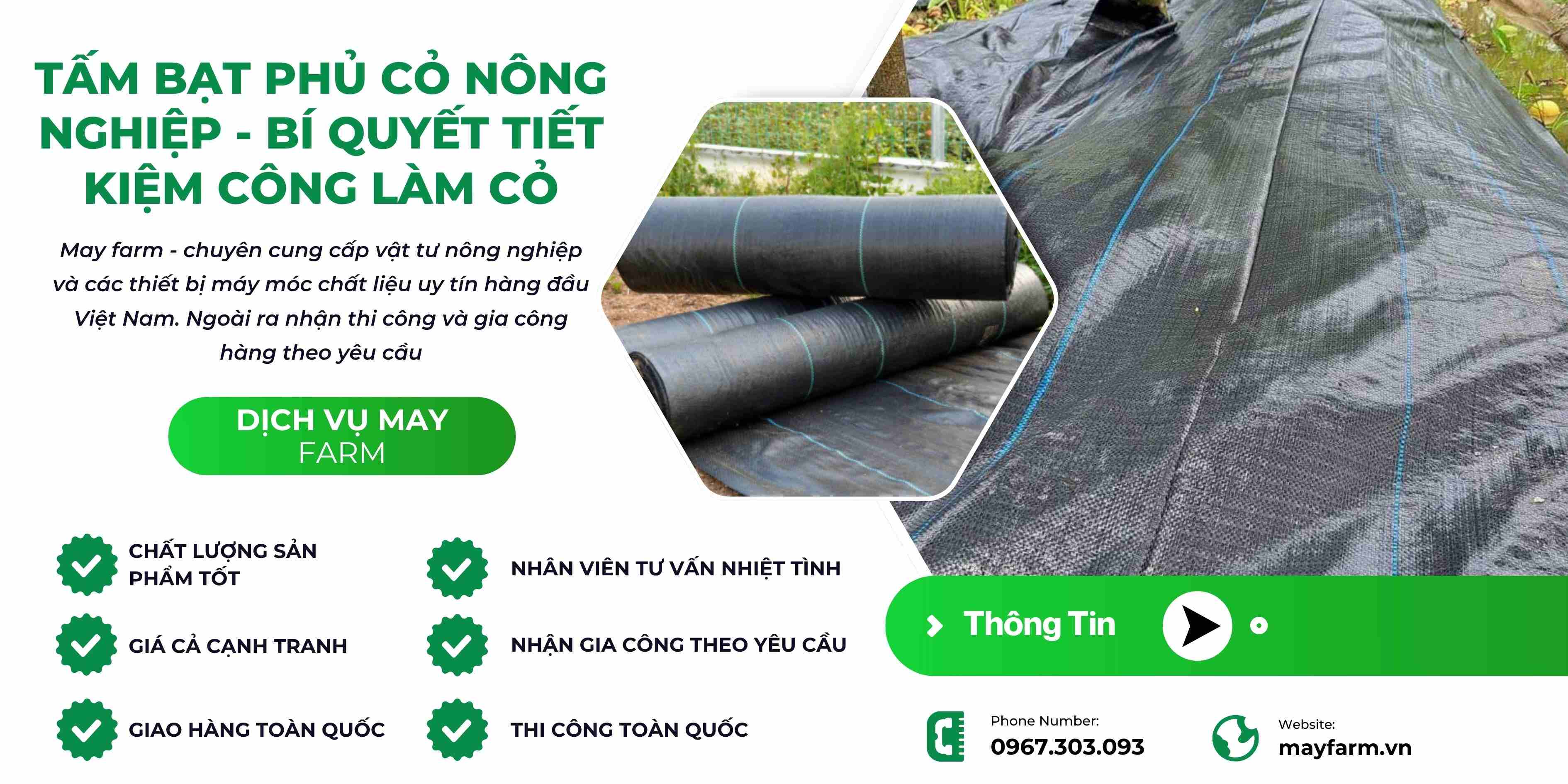 Tấm Bạt Phủ Cỏ Nông Nghiệp - Bí Quyết Tiết Kiệm Công Làm Cỏ