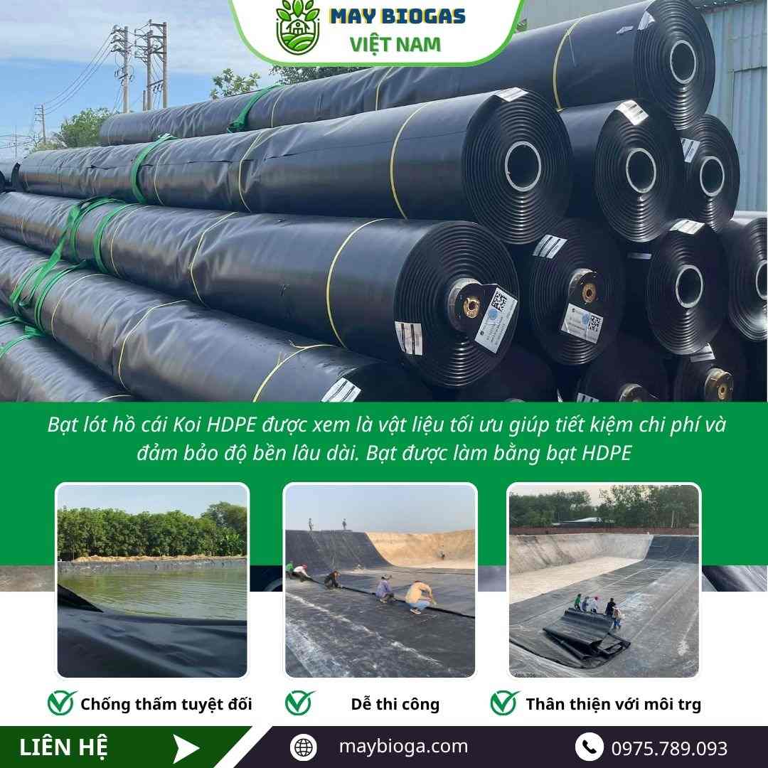 Vì sao nên dùng bạt lót HDPE cho hồ cá koi?
