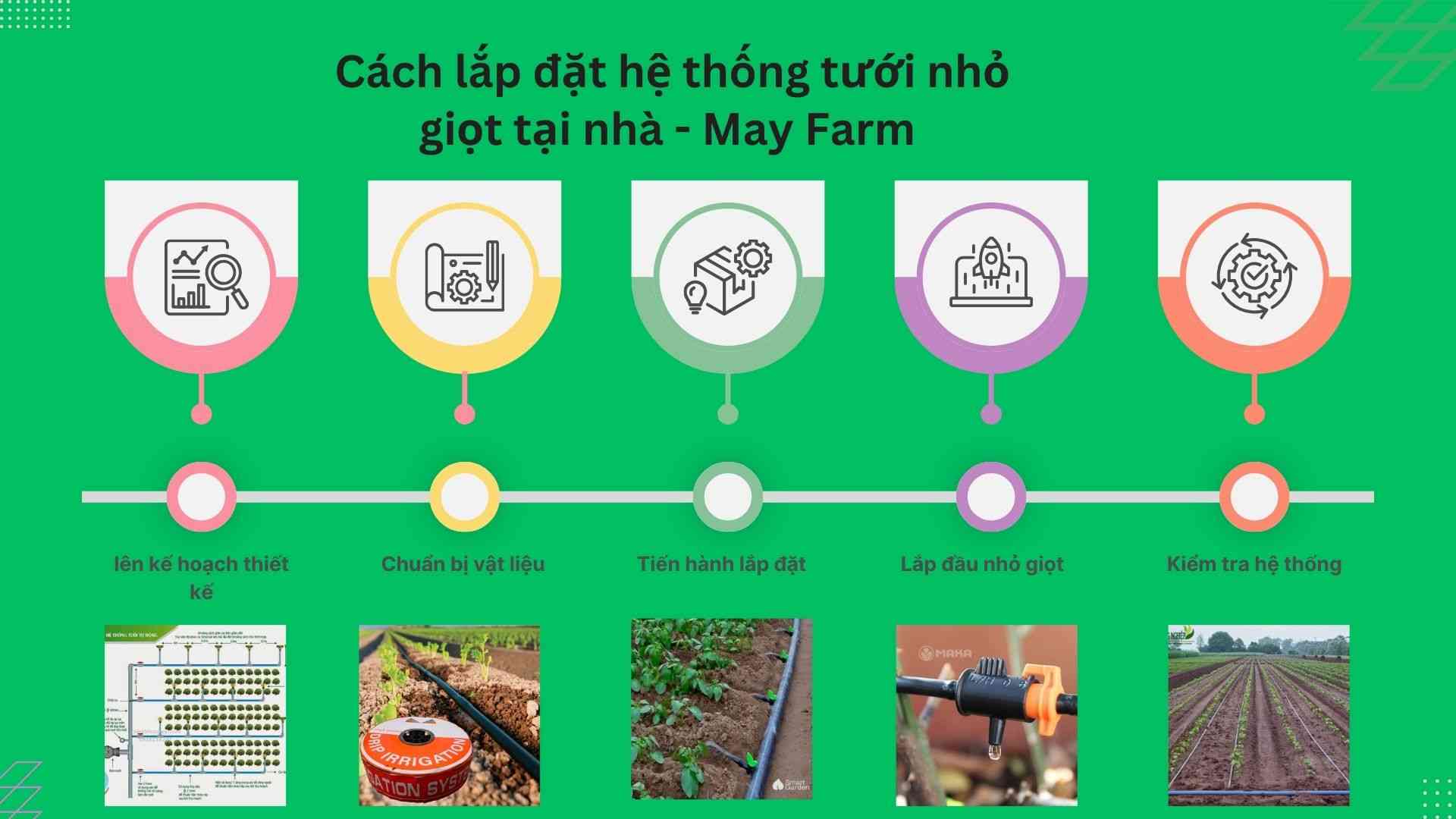  Cách lắp đặt hệ thống tưới nhỏ giọt tại nhà - May Farm