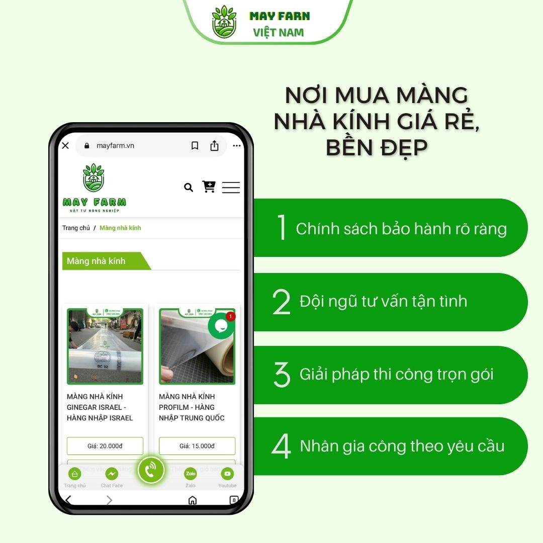 Nơi mua màng nhà kính giá rẻ, bền đẹp