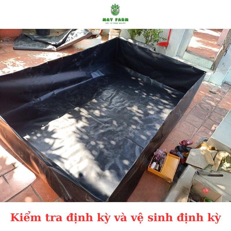 Công đoạn chuẩn bị bể bạt HDPE