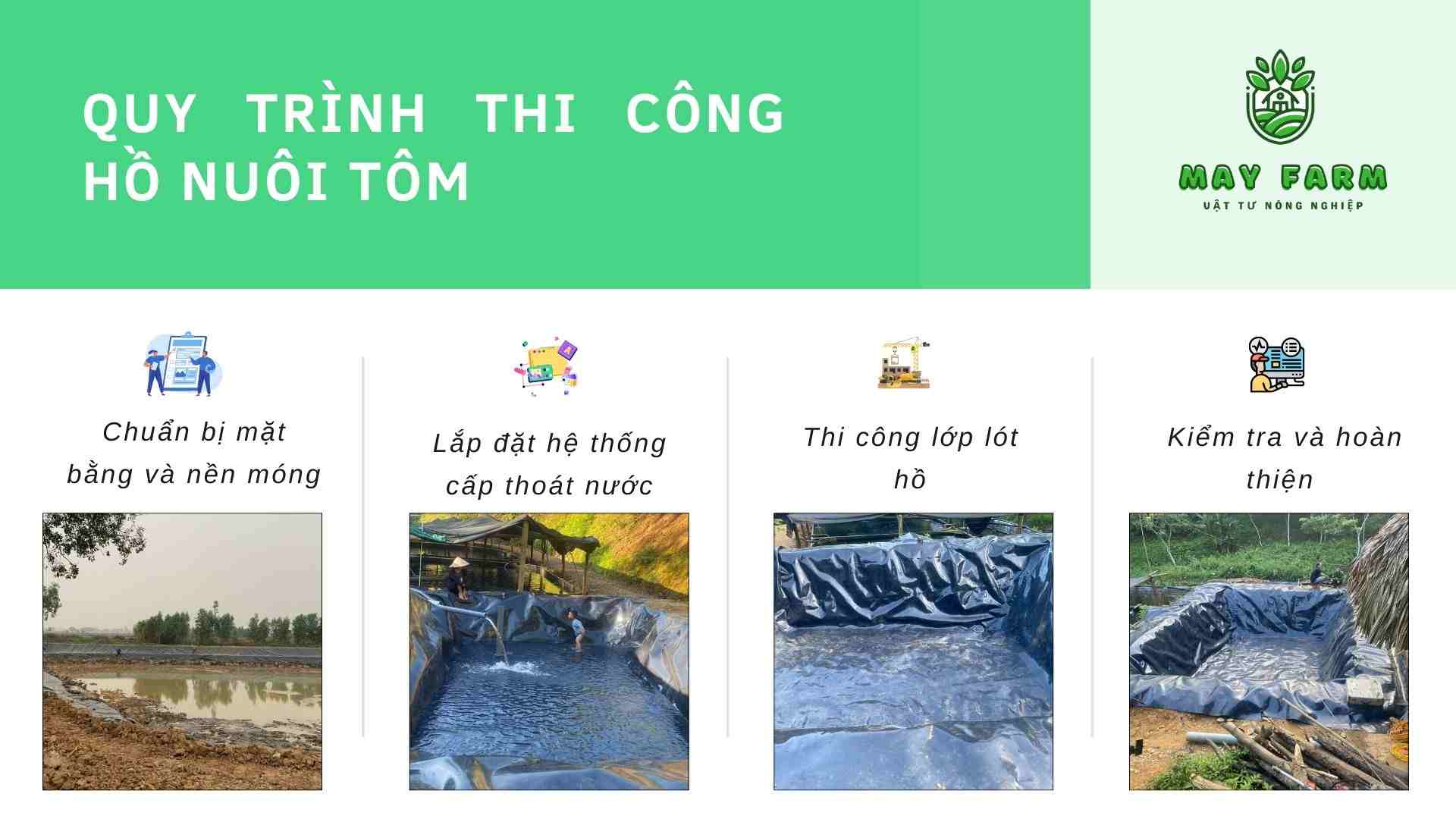 Quy trình thi công hồ nuôi tôm