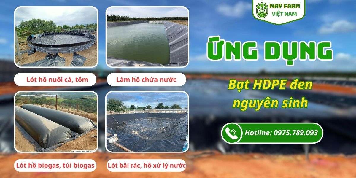 Ứng dụng phổ biến của bạt HDPE đen nguyên sinh
