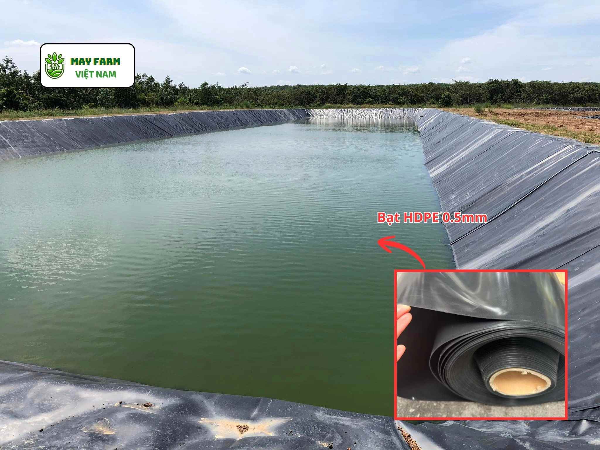 Các độ dày bạt nhựa lót ao HDPE được dùng nhiều nhất