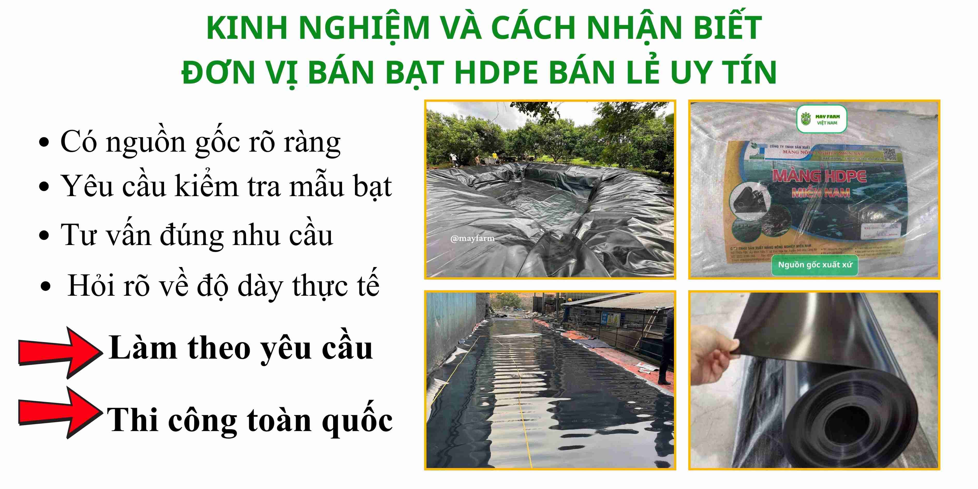 Kinh nghiệm và cách nhận biết đơn vị bán bạt HDPE bán lẻ uy tín