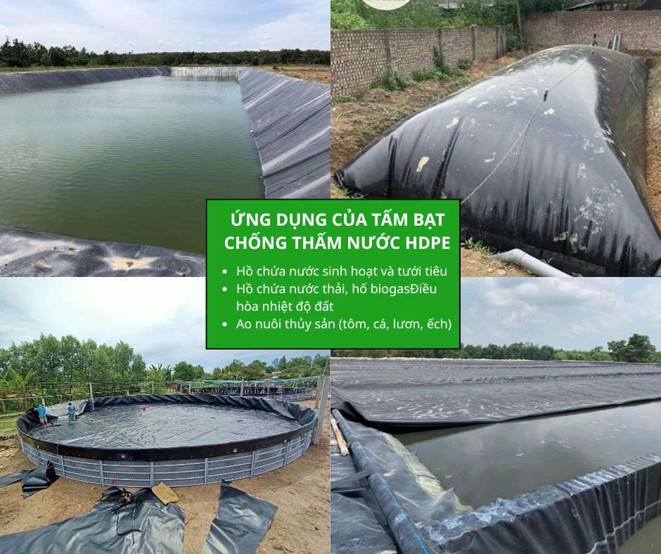 Ứng dụng của tấm bạt chống thấm nước HDPE trong hồ chứa