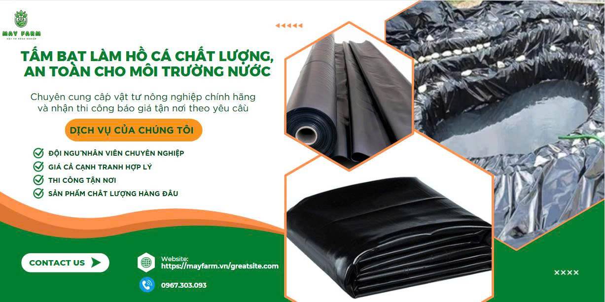 Tấm bạt làm hồ cá chất lượng, an toàn cho môi trường nước