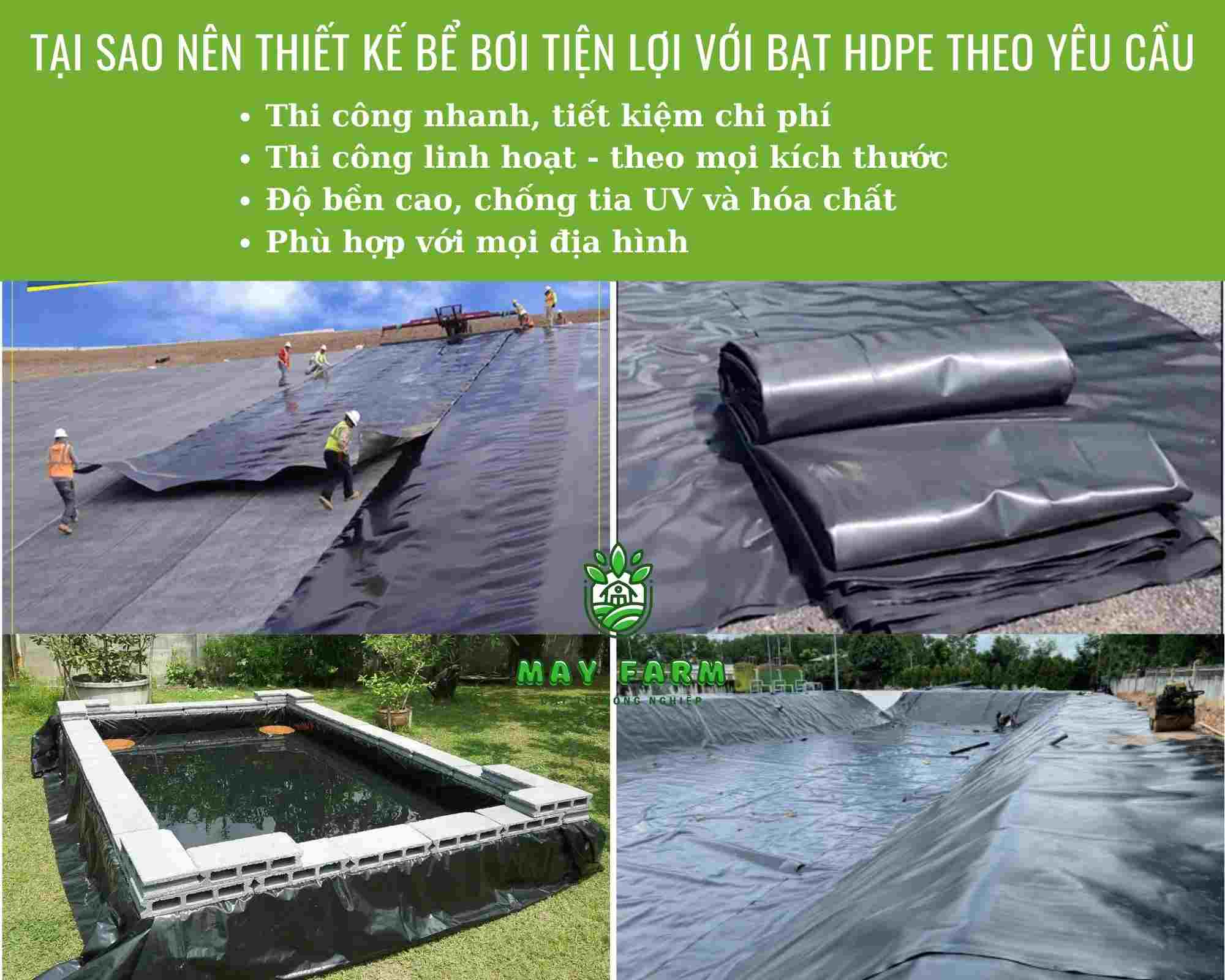 Tại sao nên thiết kế bể bơi tiện lợi với bạt HDPE theo yêu cầu