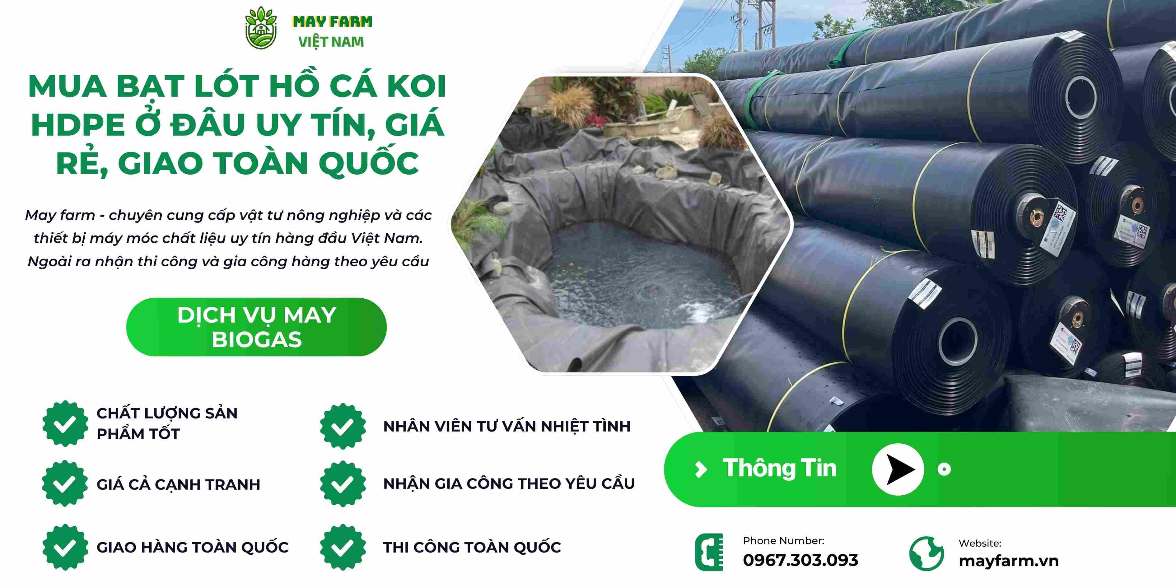 Mua Bạt Lót Hồ Cá Koi HDPE Ở Đâu Uy Tín, Giá Rẻ, Giao Toàn Quốc