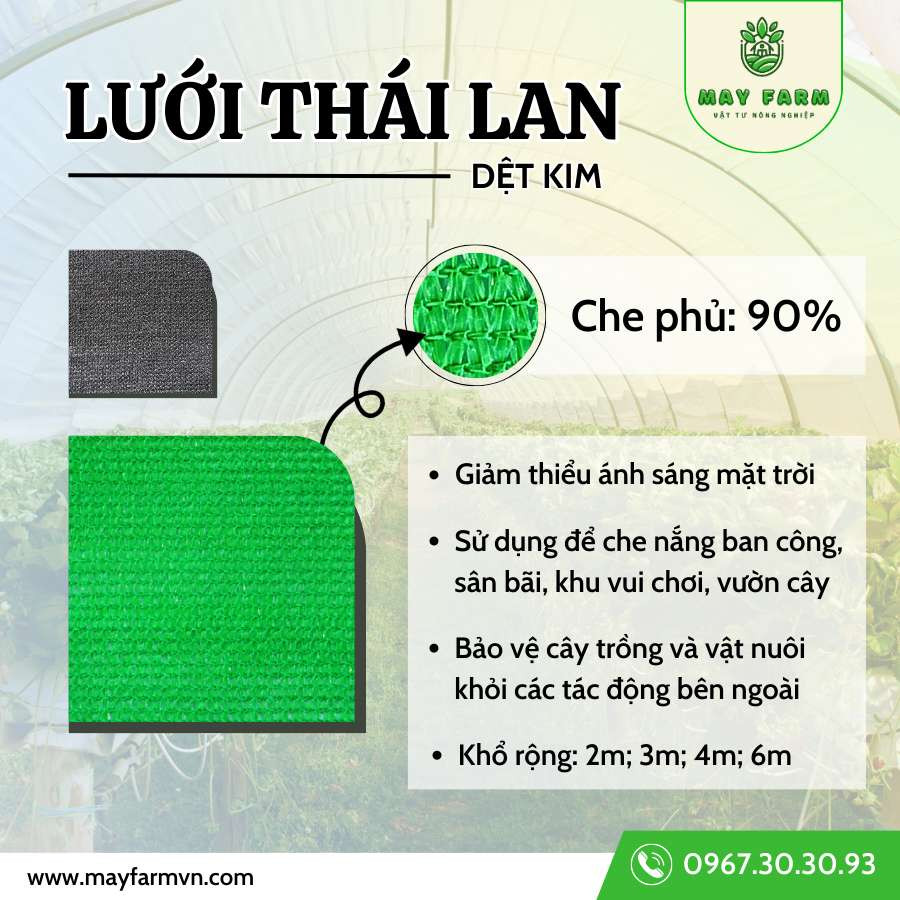 Lưới đen thái lan tỉ lệ chống nắng