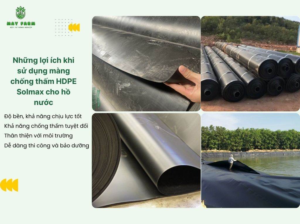 Những lợi ích khi sử dụng màng chống thấm HDPE Solmax cho hồ nước