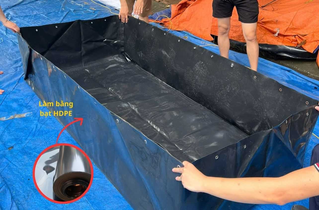  bạt HDPE làm bể