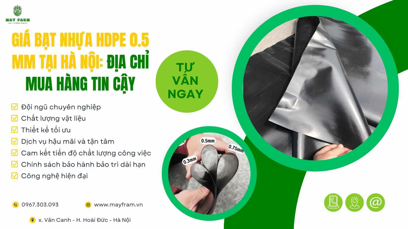 Giá Bạt Nhựa HDPE 0.5 mm Tại Hà Nội: Địa Chỉ Mua Hàng Tin Cậy