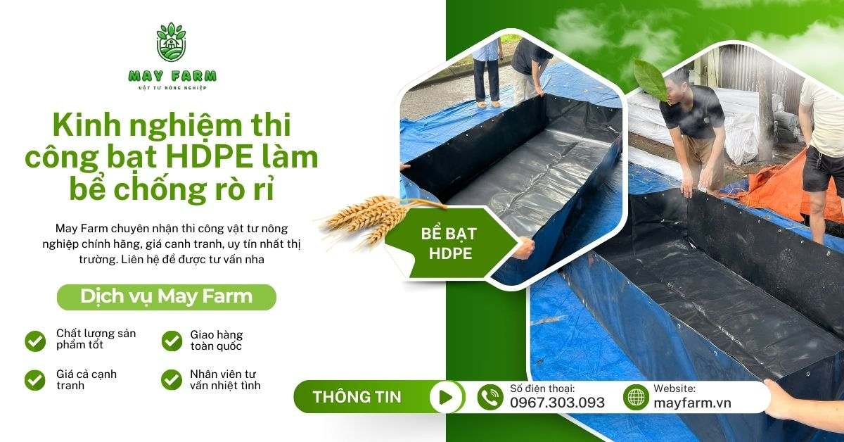 Kinh nghiệm thi công bạt HDPE làm bể chống rò rỉ