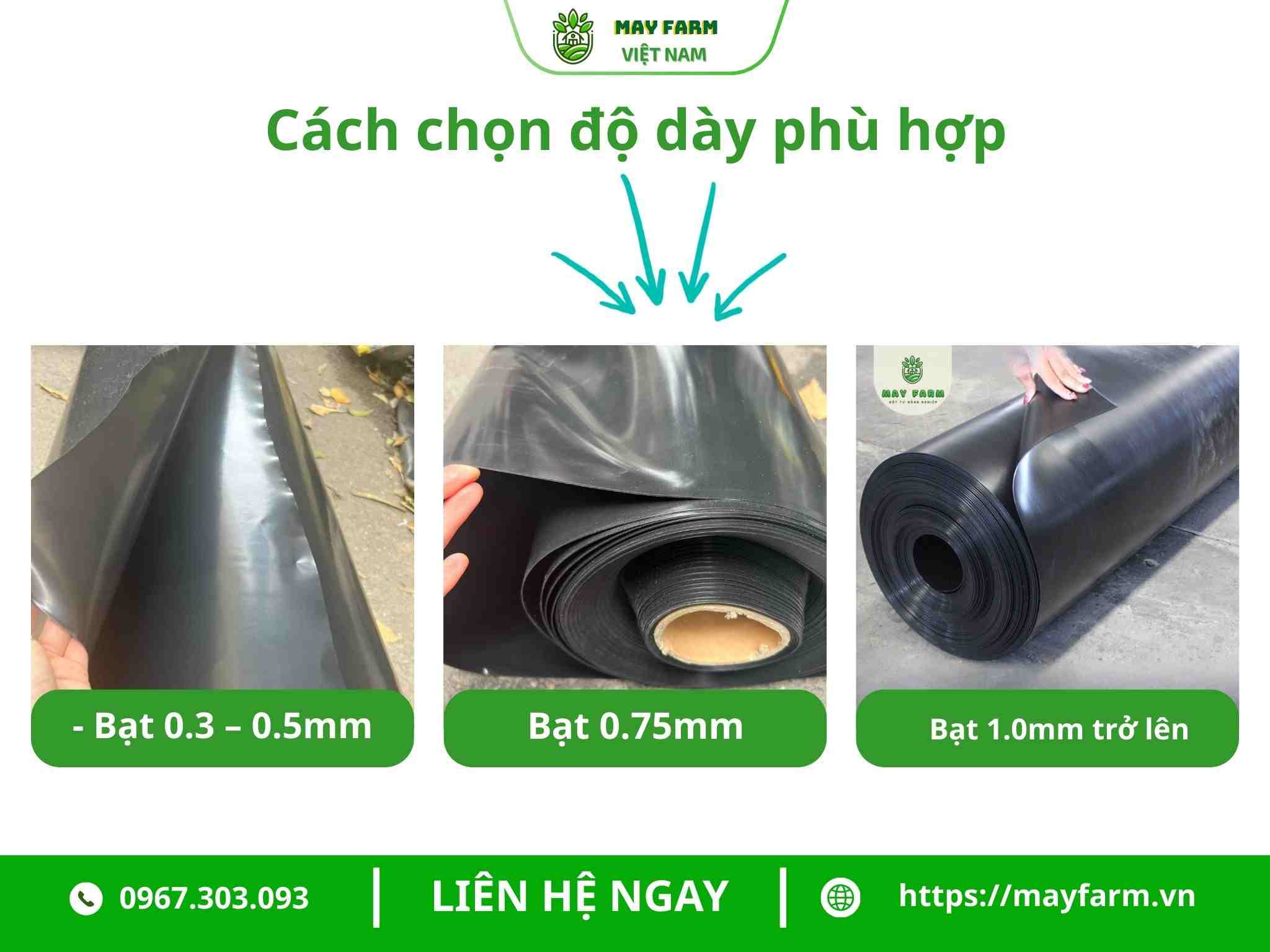Cách chọn độ dày bạt nhựa HDPE nguyên sinh phù hợp