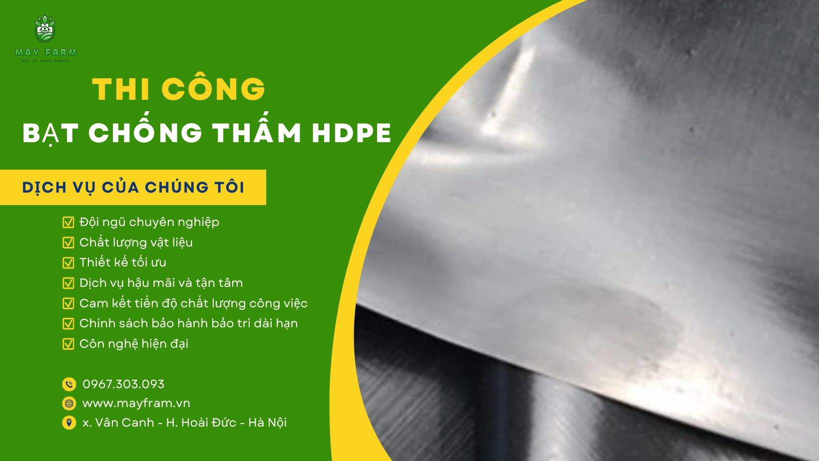 Thi công báo giá bạt chống thấm HDPE