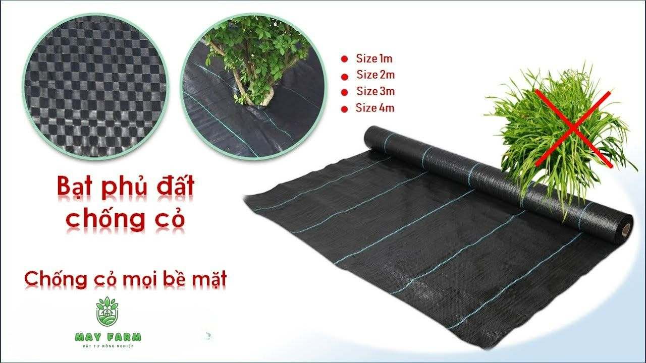 Bạt phủ chống cỏ 80g 90g hàng nhập Đài Loan (Đủ kích thước)