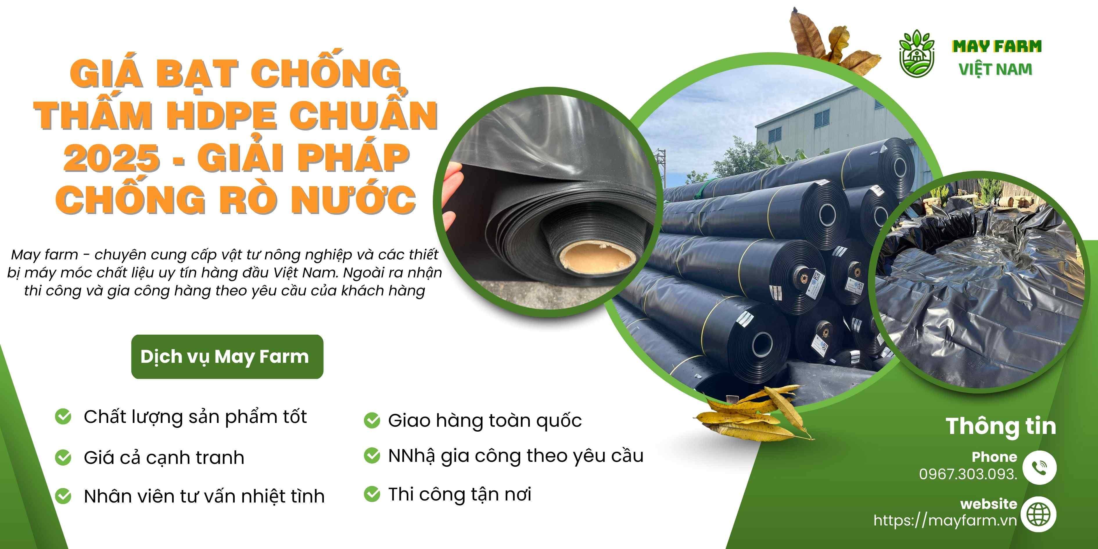 Giá Bạt Chống Thấm HDPE Chuẩn 2025 - Giải Pháp Chống Rò Nước