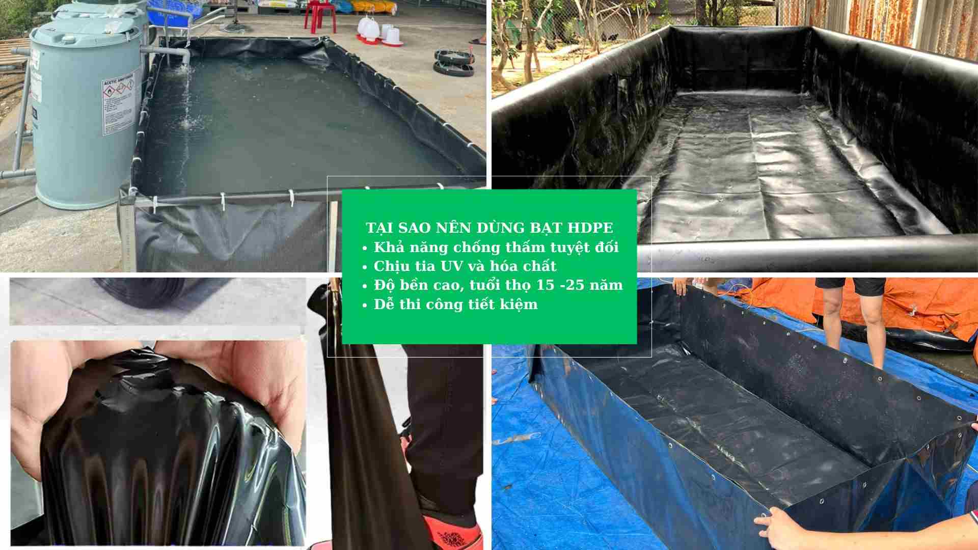Tại sao nên dùng bạt HDPE để làm bể chống rò rỉ?