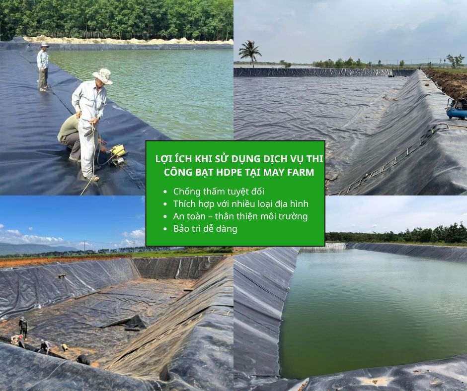Lợi ích khi sử dụng dịch vụ thi công bạt HDPE tại May Farm