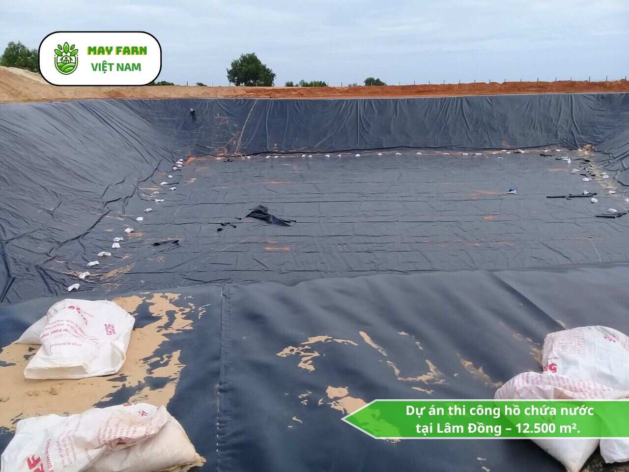  Dự án thi công hồ chứa nước tại Lâm Đồng – 12.500 m².