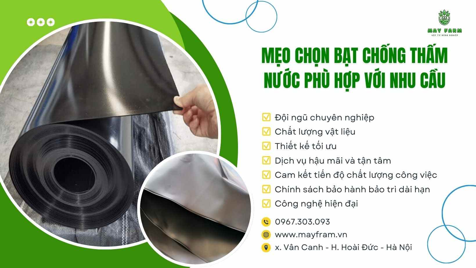 Mẹo chọn bạt chống thấm nước phù hợp với nhu cầu