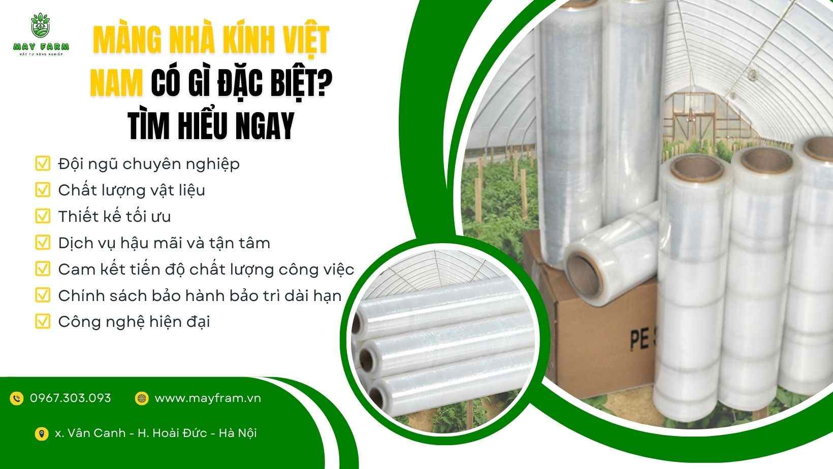 Màng nhà kính việt nam có gì đặc biệt? Tìm hiểu ngay