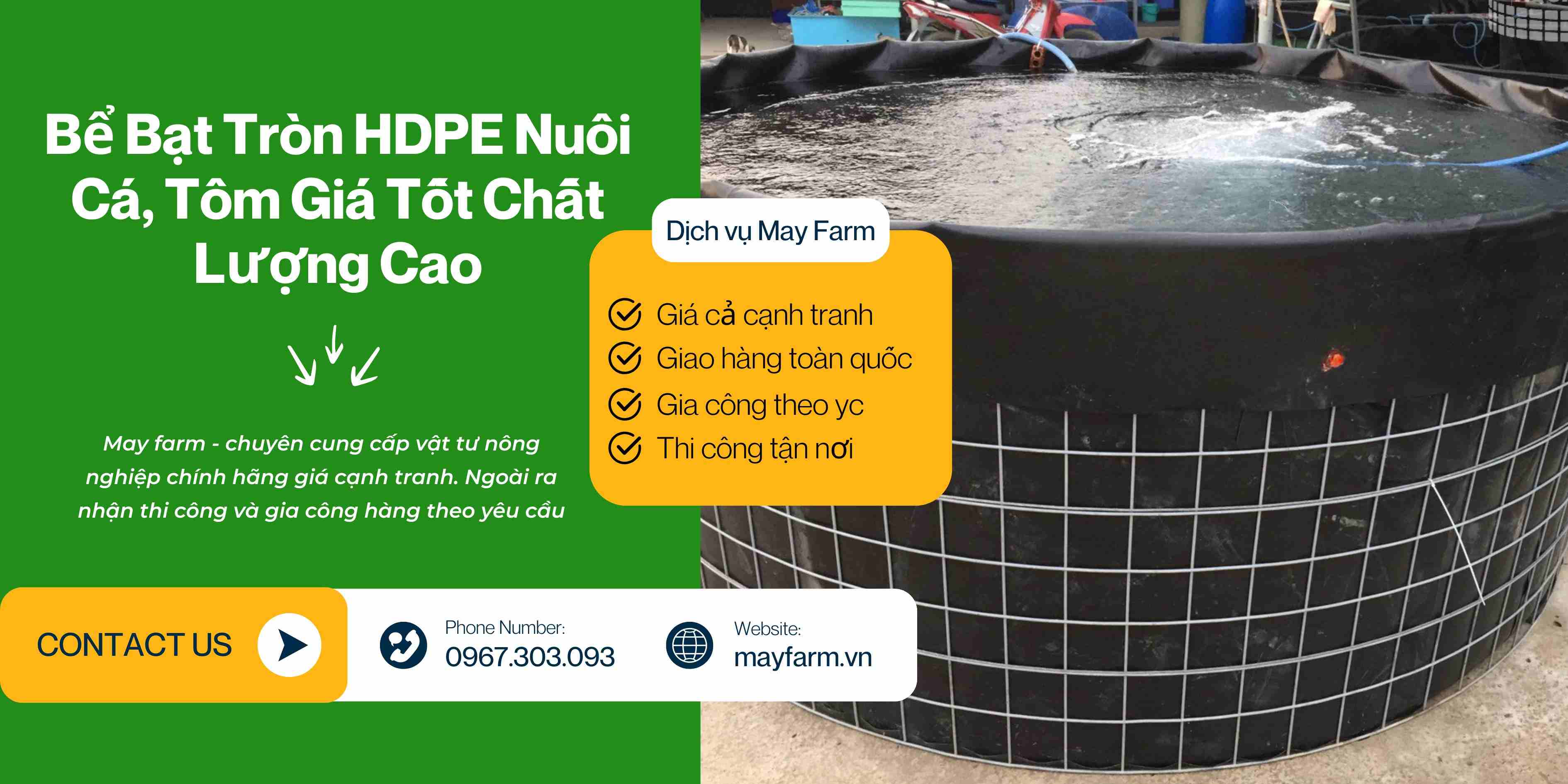 Bể Bạt Tròn HDPE Nuôi Cá, Tôm Giá Tốt Chất Lượng Cao