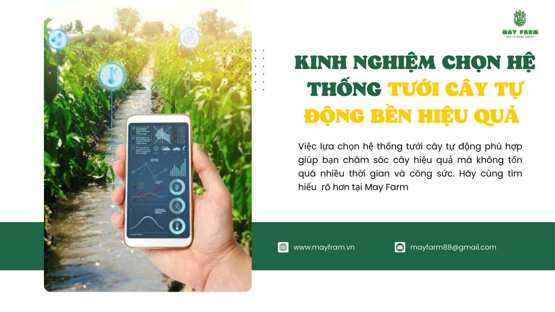 Kinh nghiệm chọn hệ thống tưới cây tự động bền hiệu quả 