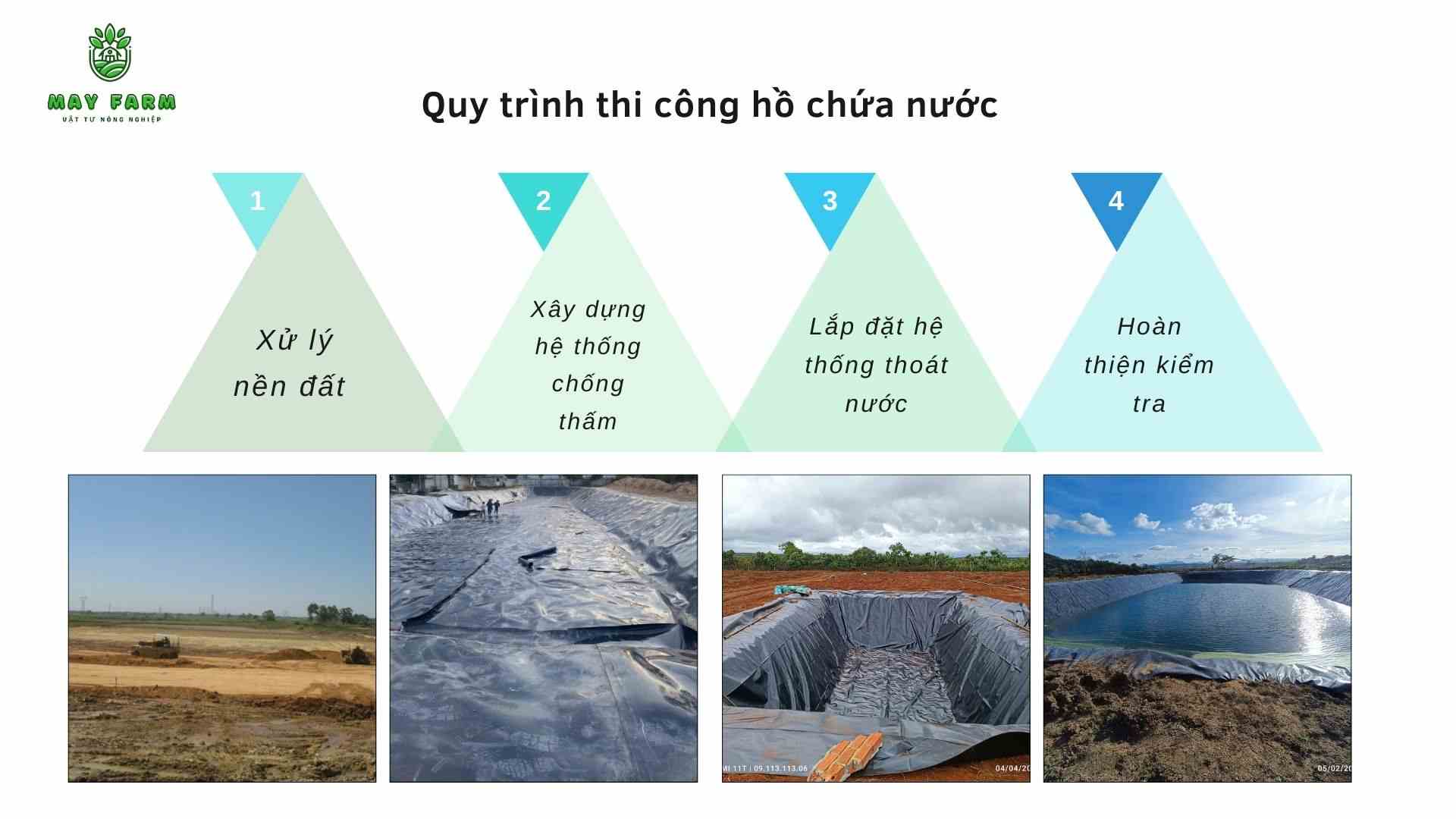 Các bước thi công hồ chứa nước