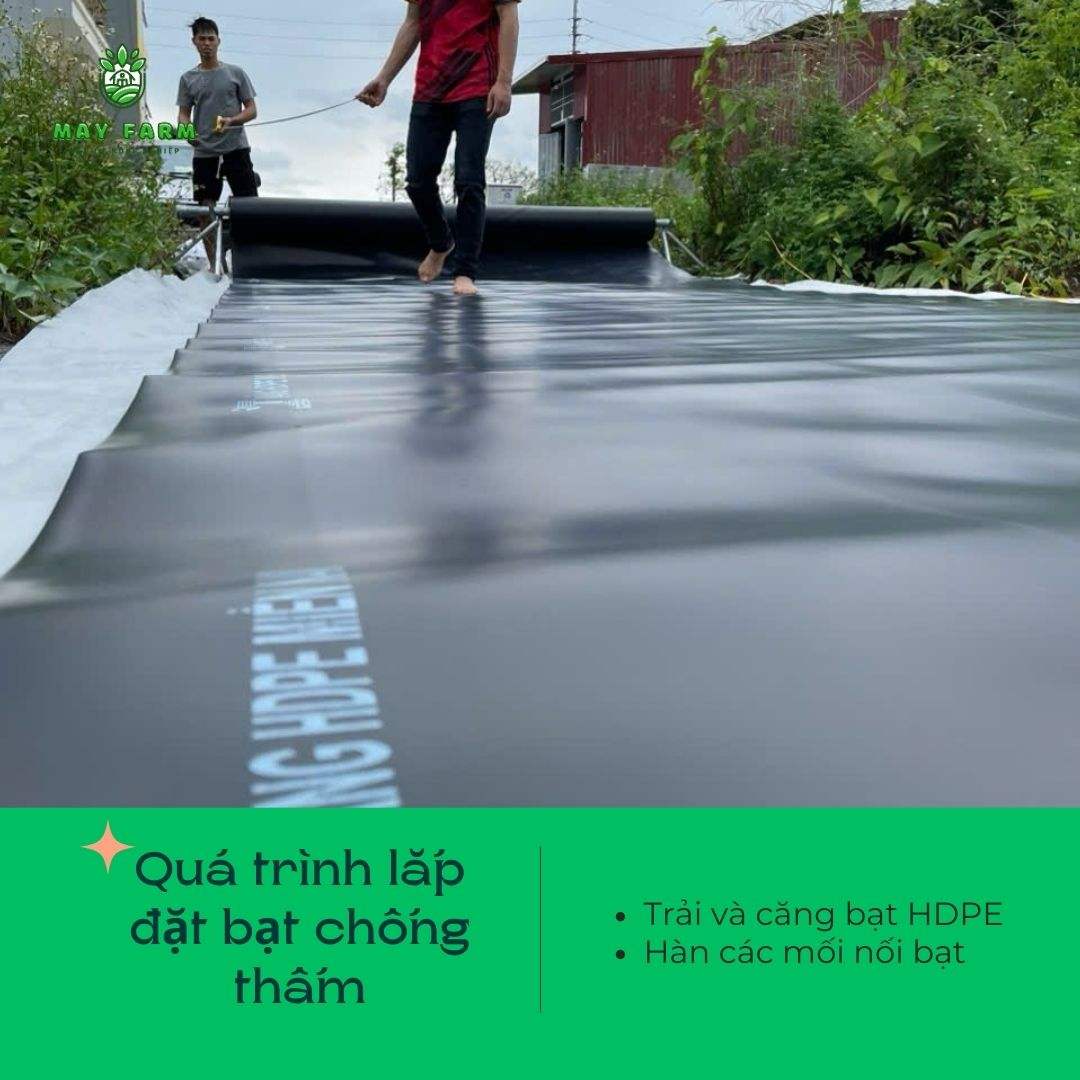 Quá trình lắp đặt bạt chống thấm