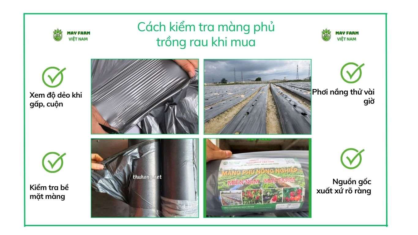 Cách kiểm tra màng phủ trồng rau khi mua