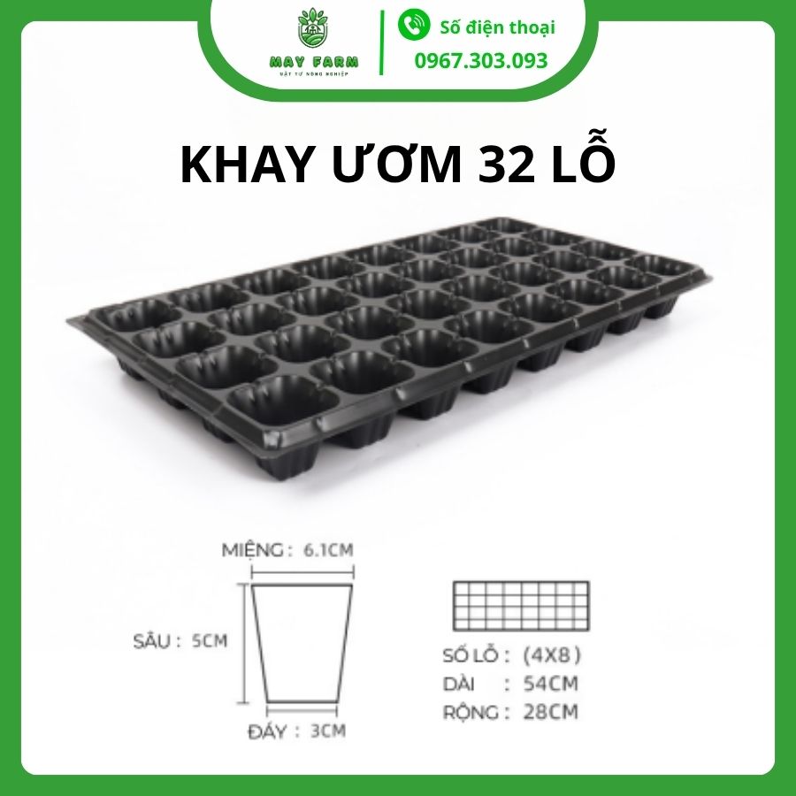 Khay ươm hạt giống 32 lỗ - giá tốt, chất lượng tại May Farm