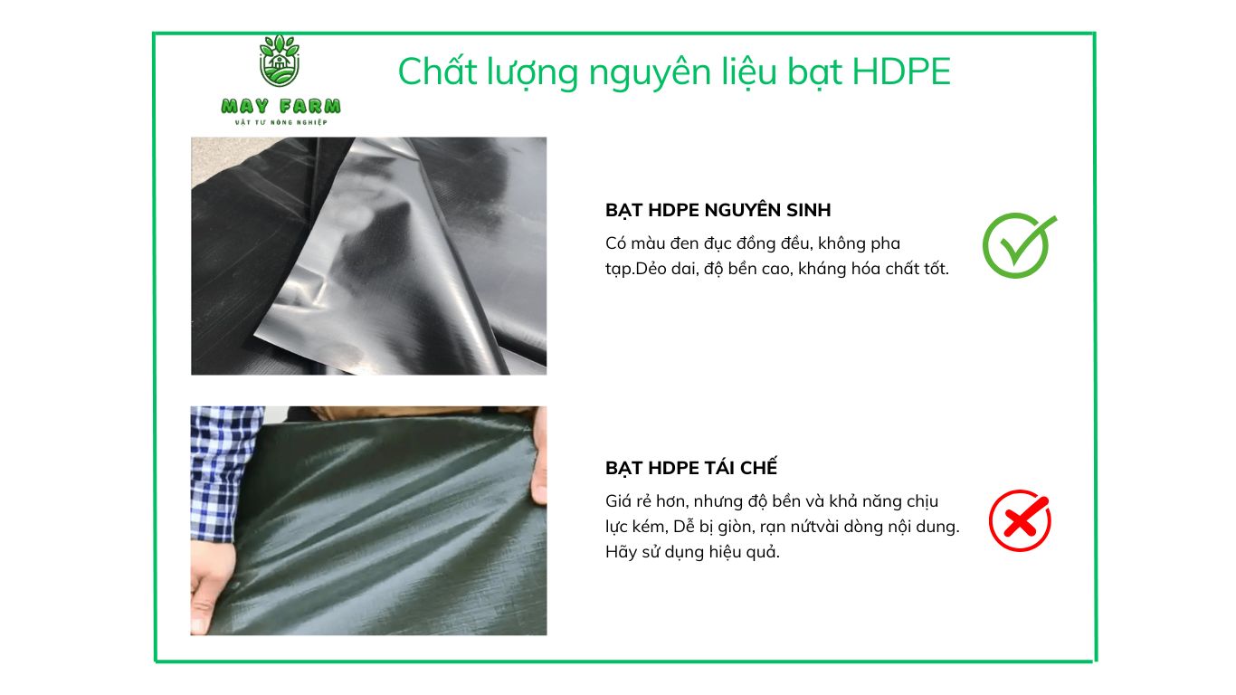 So sánh chất lượng tấm bạt HDPE