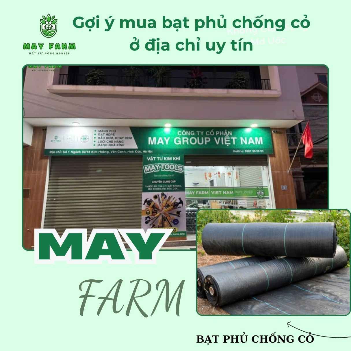 Gợi ý mua bạt phủ chống cỏ ở địa chỉ uy tín