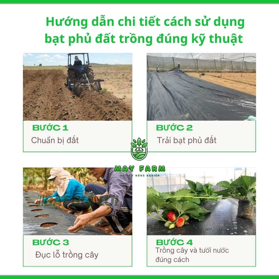 Hướng dẫn chi tiết cách sử dụng bạt phủ đất trồng đúng kỹ thuật