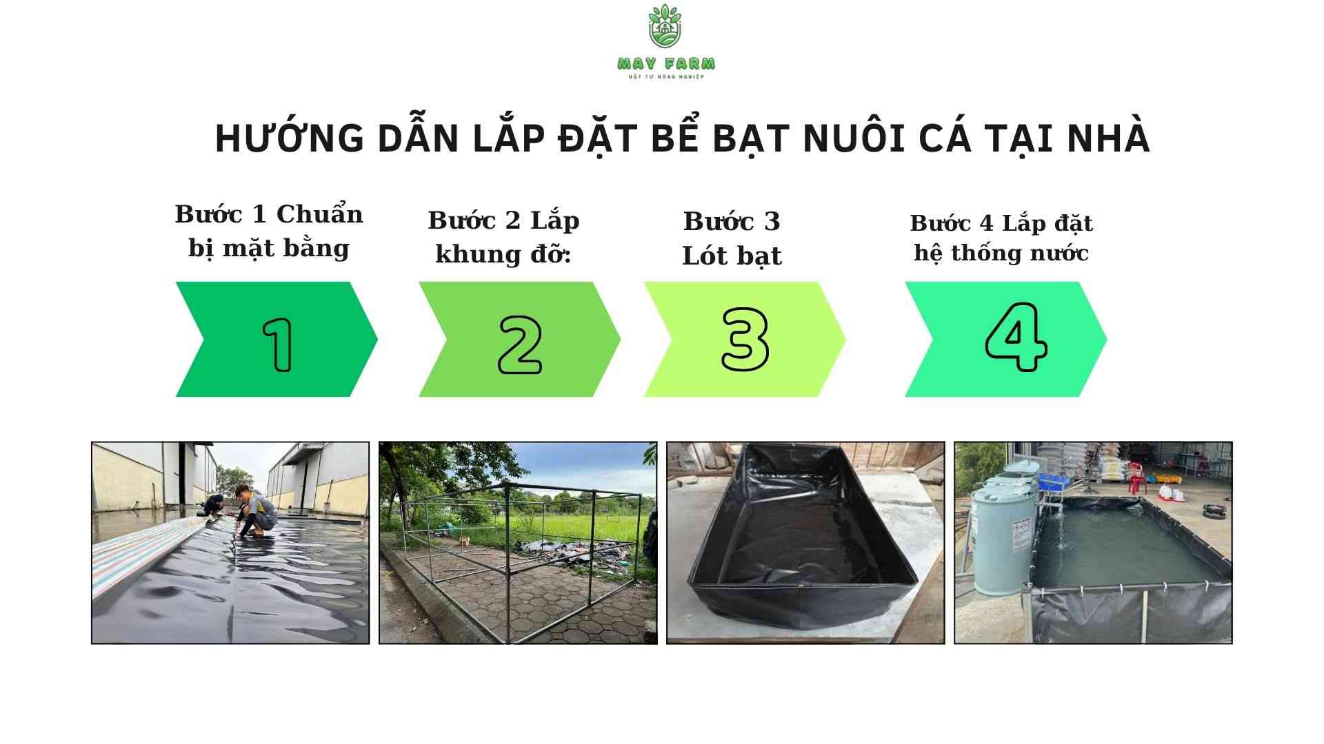 Hướng dẫn lắp đặt bể bạt nuôi cá tại nhà