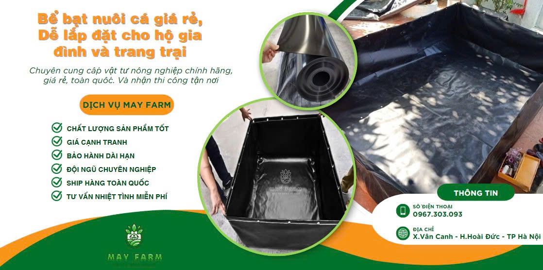 Bể bạt nuôi cá giá rẻ, Dễ lắp đặt cho hộ gia đình và trang trại